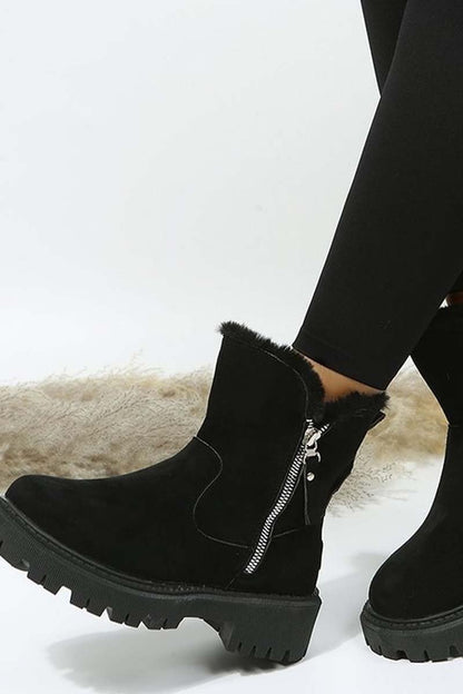 Velvet Thickened Warm Mid-calf Cotton Boots