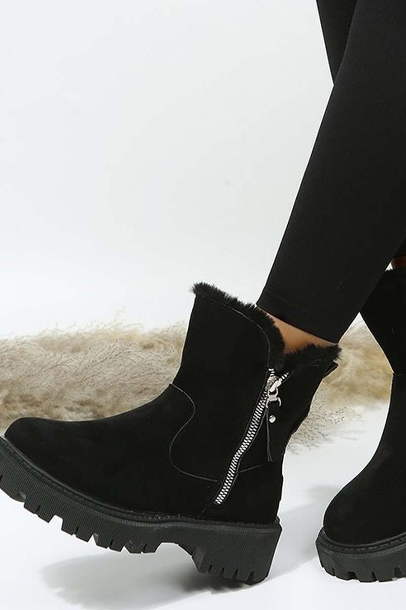 Velvet Thickened Warm Mid-calf Cotton Boots