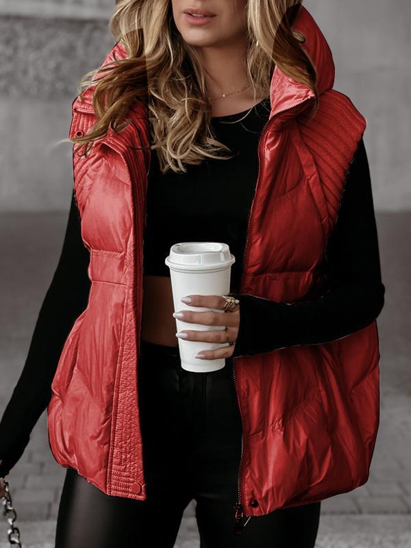 Sleeveless Knitted Patchwork Cotton Vest Coat