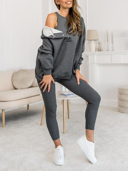 Hooded and Comfortable Sweatshirt Suit