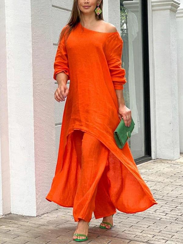 Fashionable Color Two-piece Set
