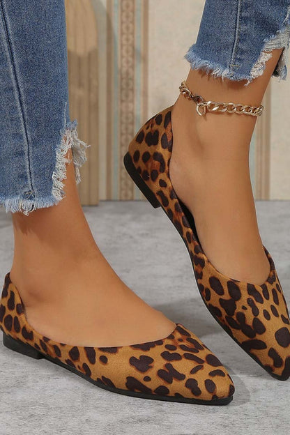 Pointed Toe Leopard Flats