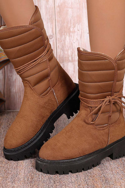 Fleece Warm Strap Outer Cotton Boots