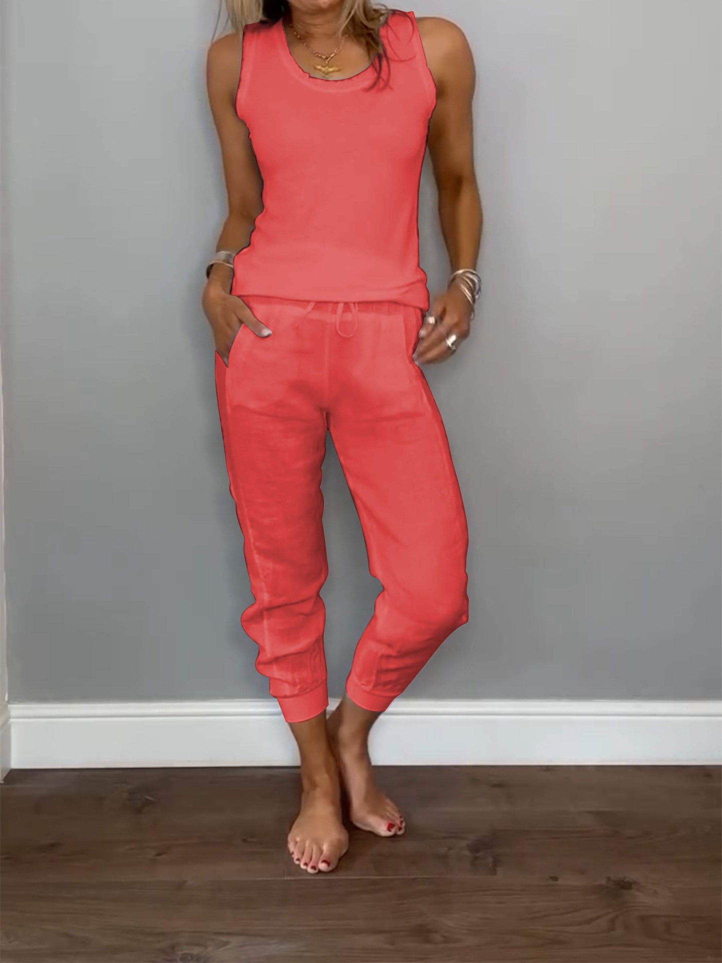 Cotton and Linen Two-piece Set