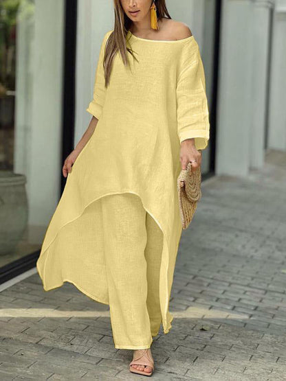 Fashionable Color Two-piece Set