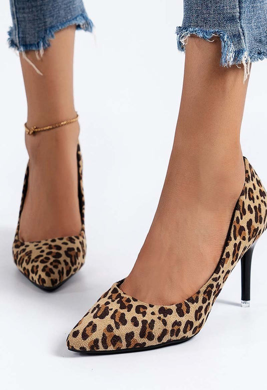 Pointed Toe Leopard Print High Heels