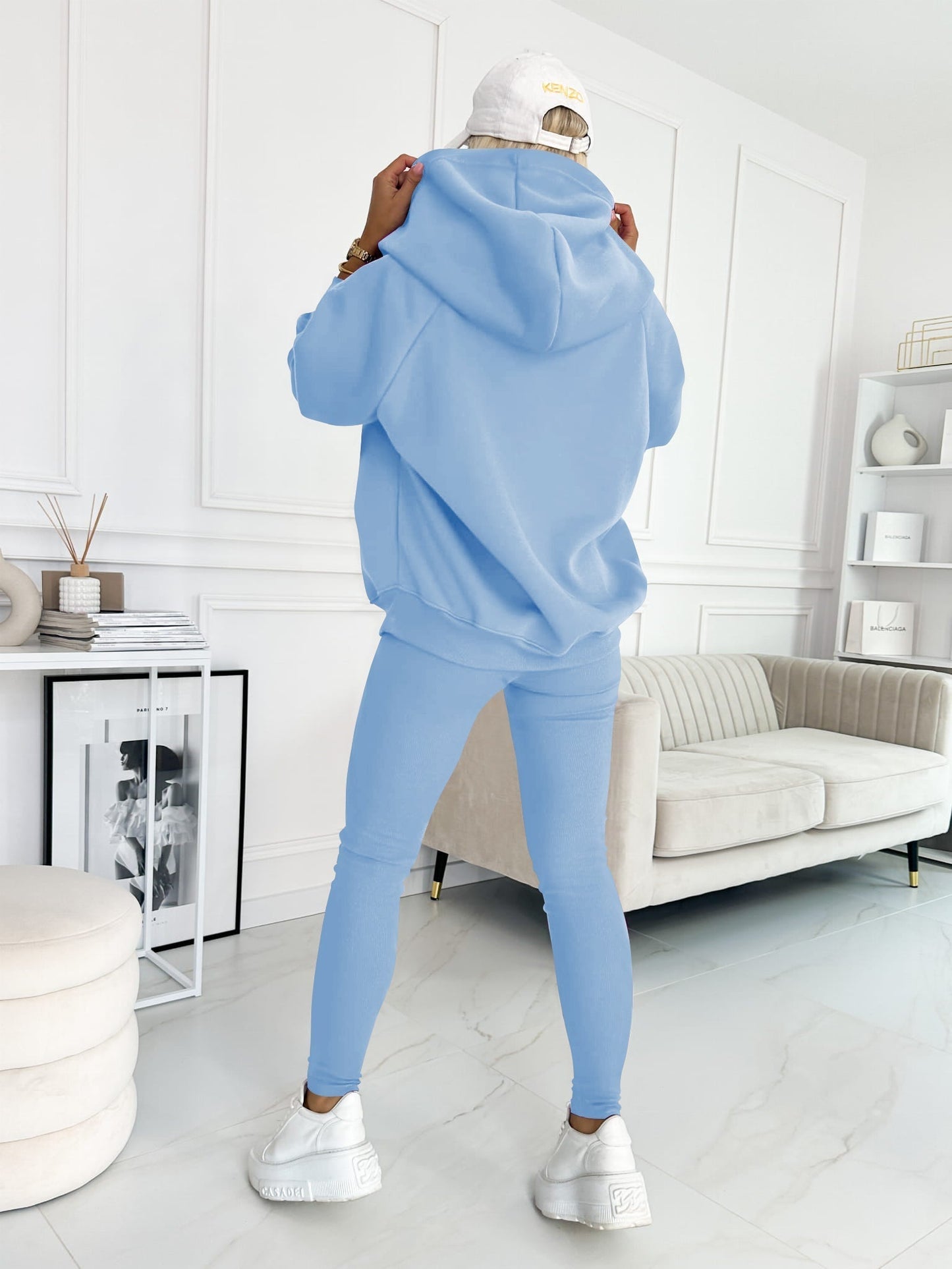 (s-5xl) Hooded and Comfortable Sweatshirt Two-piece Suit