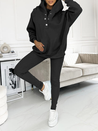 (s-5xl) Hooded and Comfortable Sweatshirt Three-piece Suit