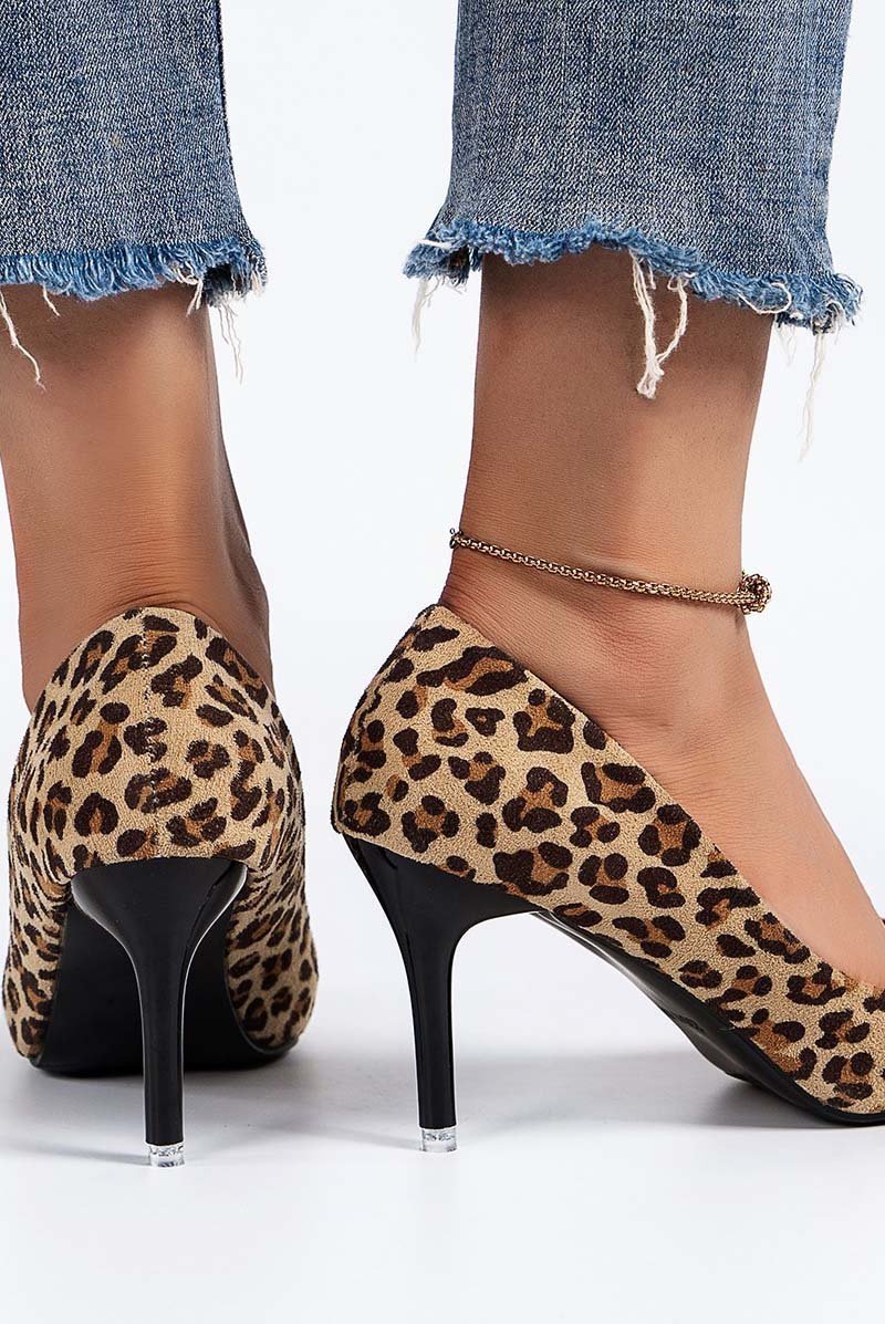 Pointed Toe Leopard Print High Heels