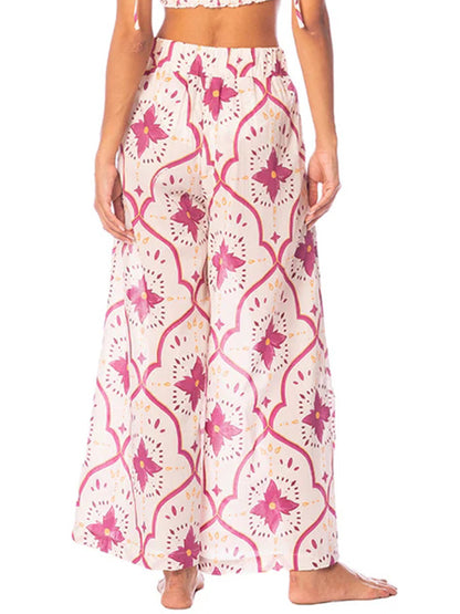 Printed Bikini and Pants Cover-up