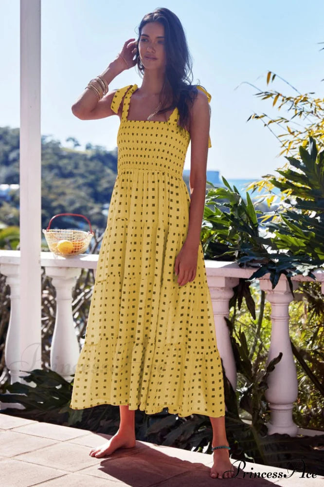 Katie Smocked Stylish Maxi Dress