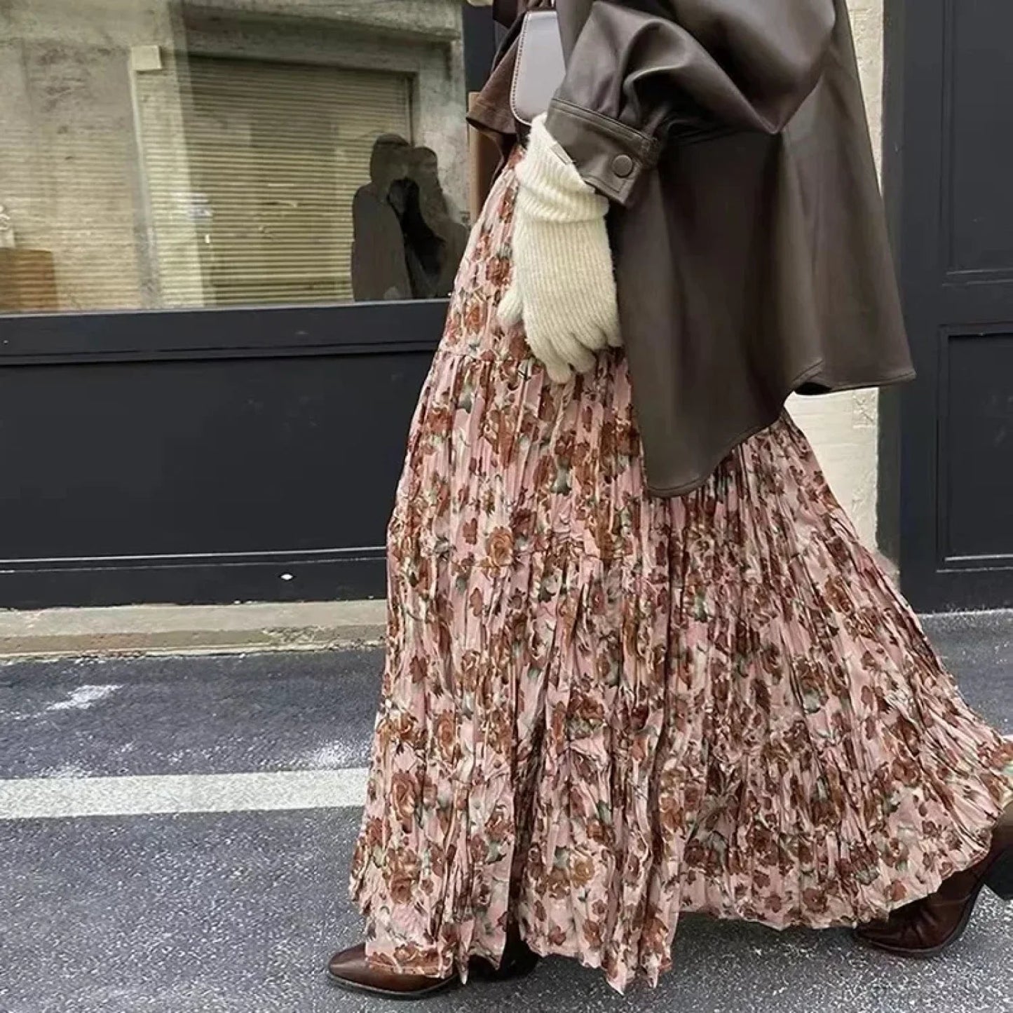 Kawaii Maxi Skirt Summer Retro Romantic