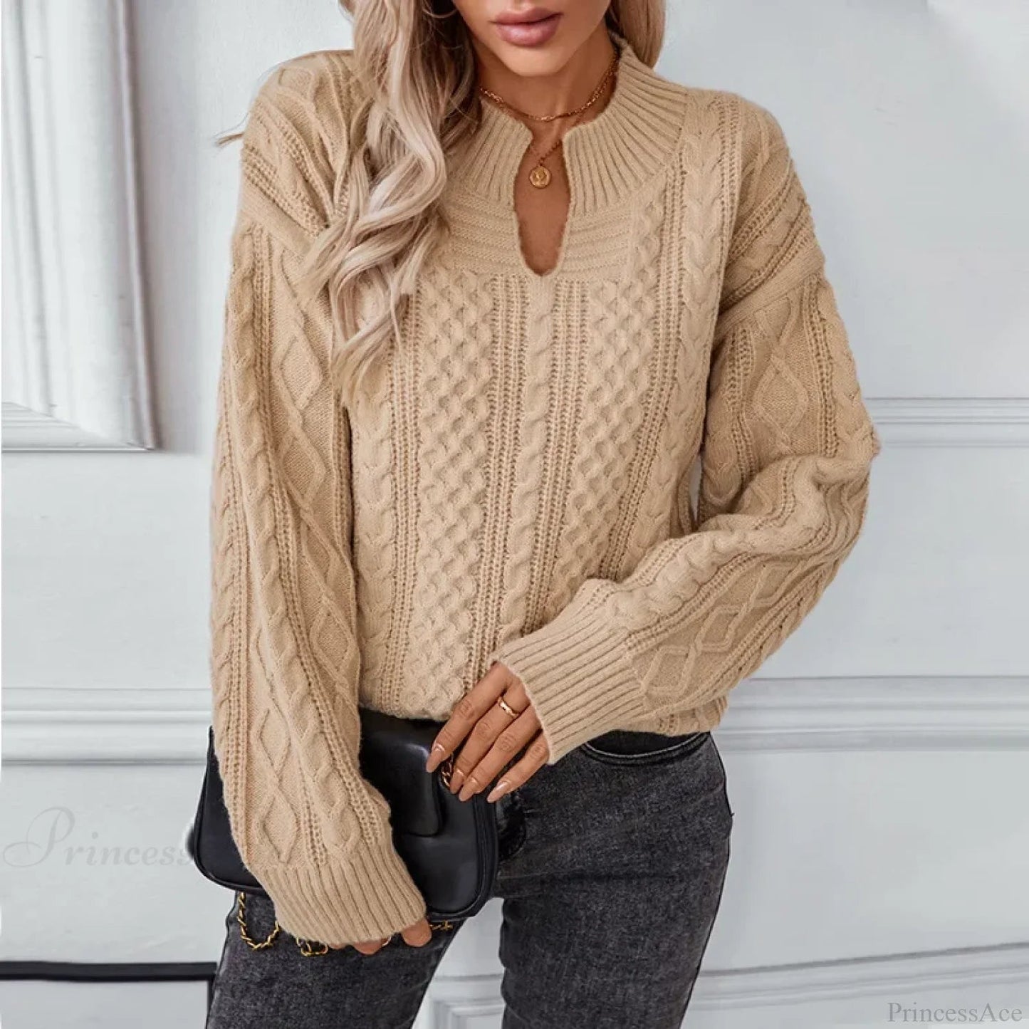 Khaki Cardigan Sweater