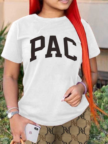 Pac Letter Print T-shirt Ar70125
