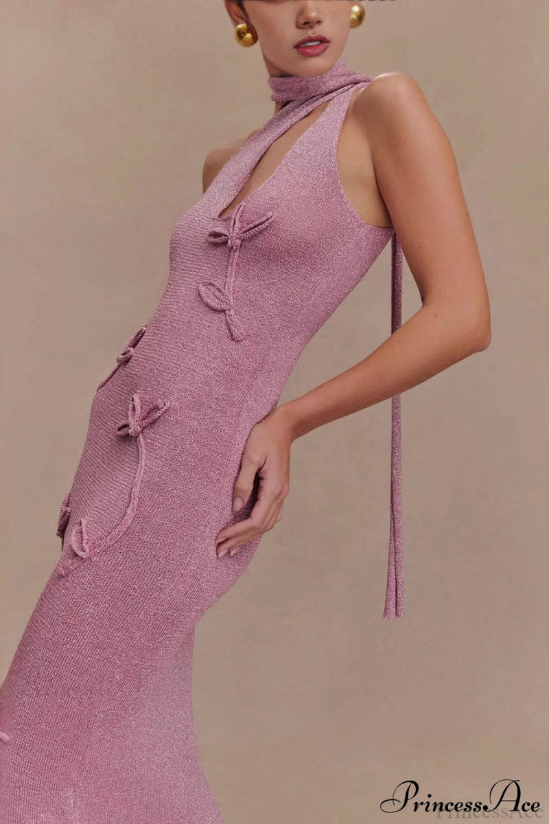 Knit Ruffle Maxi Dress