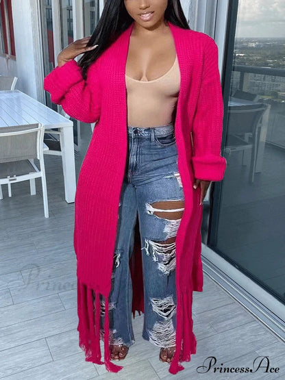 Knit Slit Graceful Turtleneck Sweaters