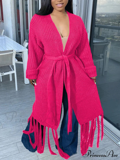 Knit Slit Graceful Turtleneck Sweaters