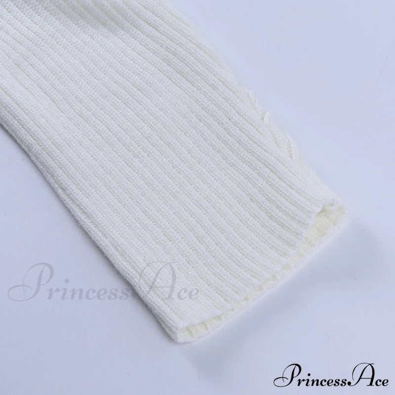 Knit Sweater Stylish Cropped Sleeve