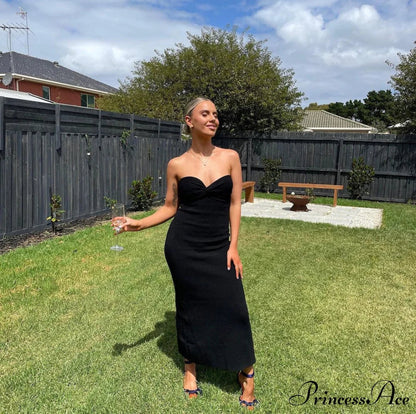 Knit Twisted Stylish Tube Midi Dress