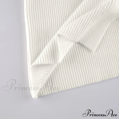 Knitted Sleeves Gown and Long Sweater Shoulder Off With Design