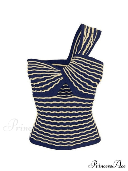 Knitted Stripe Long Sleeve Maxi Dress