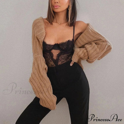Knitted Ultra Short Sweater Cardigan Coat