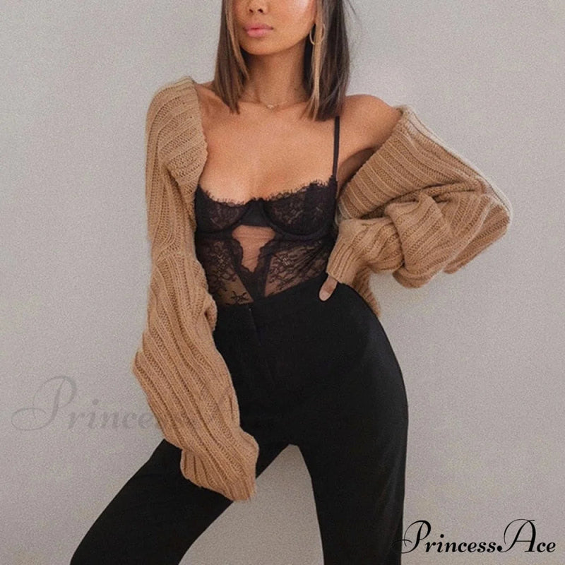 Knitted Ultra Short Sweater Cardigan Coat