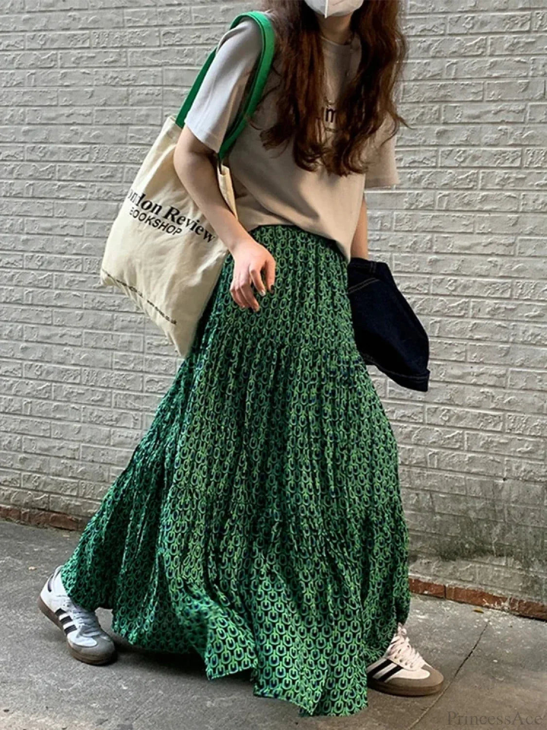 Korean Style Classic Maxi Skirt Loose A-line