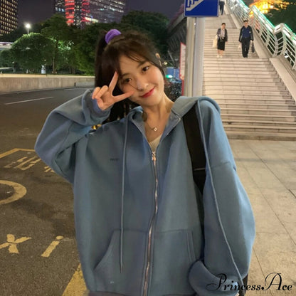 Korean Version Oversized Color Hoodies