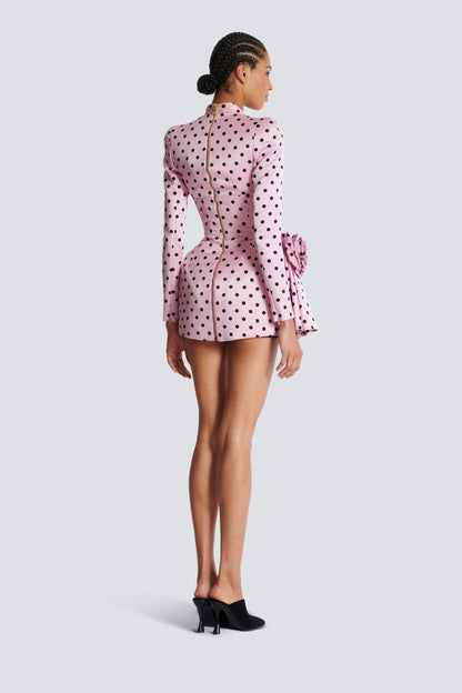 Kristin Polka Dots Sweetheart Mini Dress
