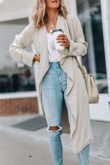 Color Long Windbreaker Cardigan