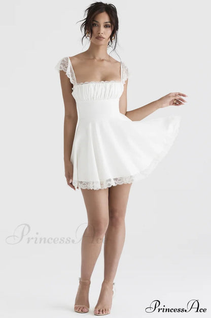 Lace A-line Stylish Mini Dress