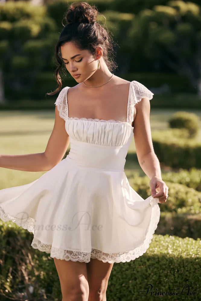 Lace A-line Stylish Mini Dress