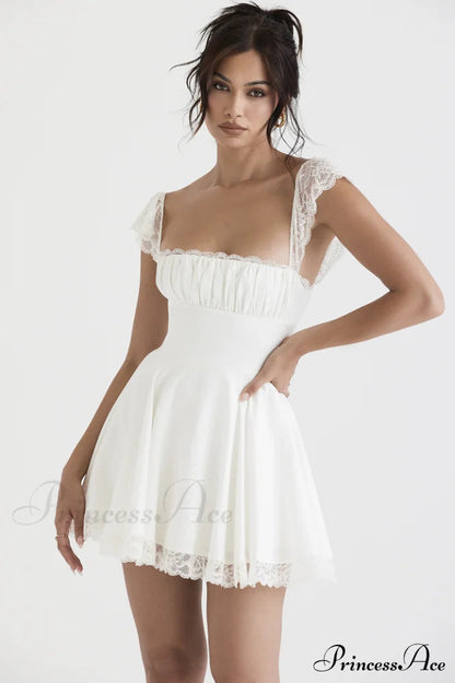 Lace A-line Stylish Mini Dress