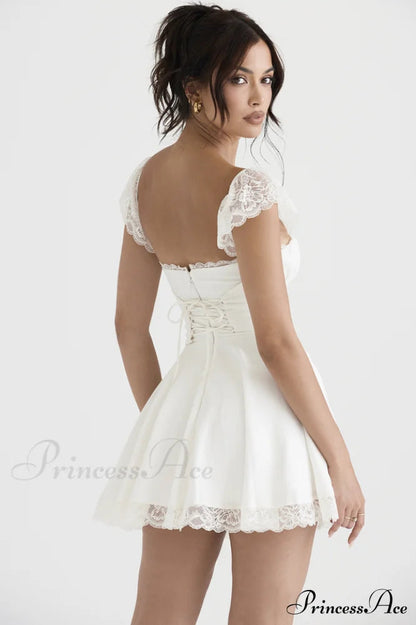 Lace A-line Stylish Mini Dress