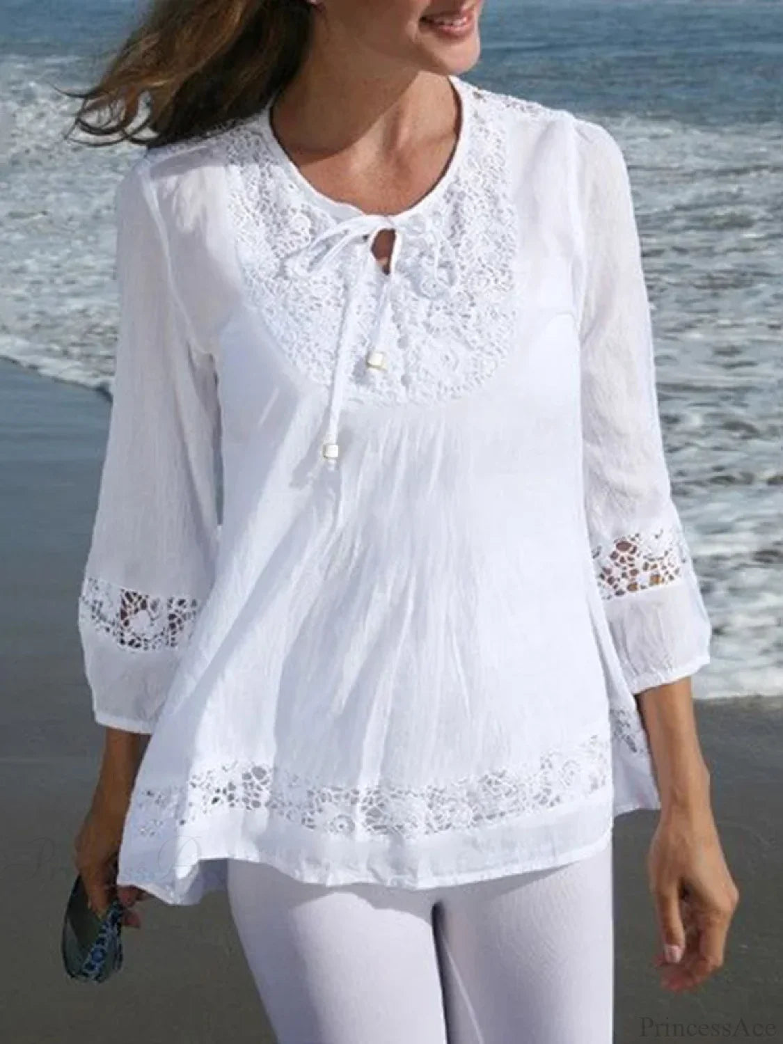 Lace Crochet Patchwork Blouse