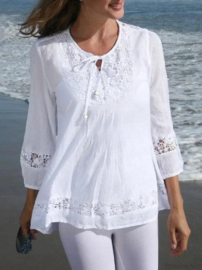 Lace Crochet Patchwork Blouse