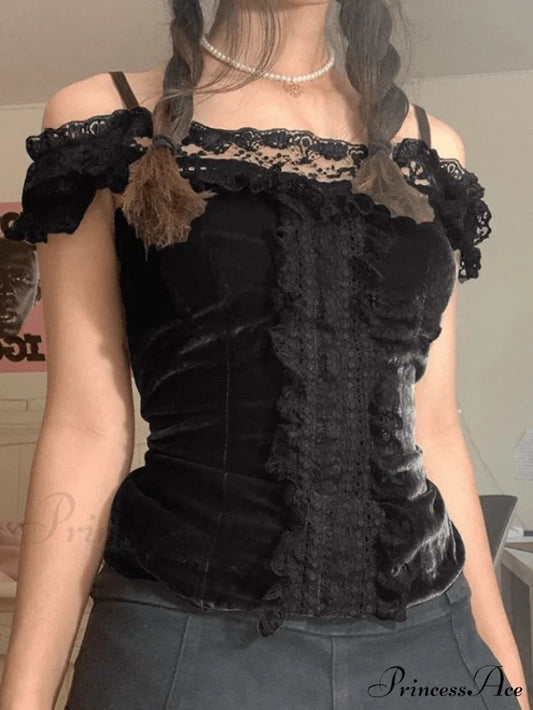 Lace O Neck Irregular Maxi Dress