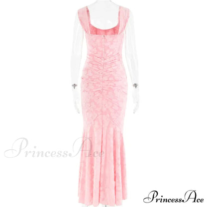 Lace Textured Strap Charming Wrap Midi Dress