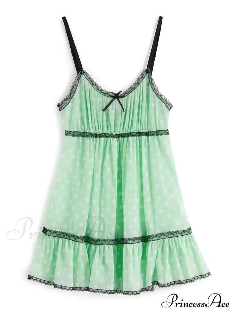 Lace Trim Graceful Mini Dress