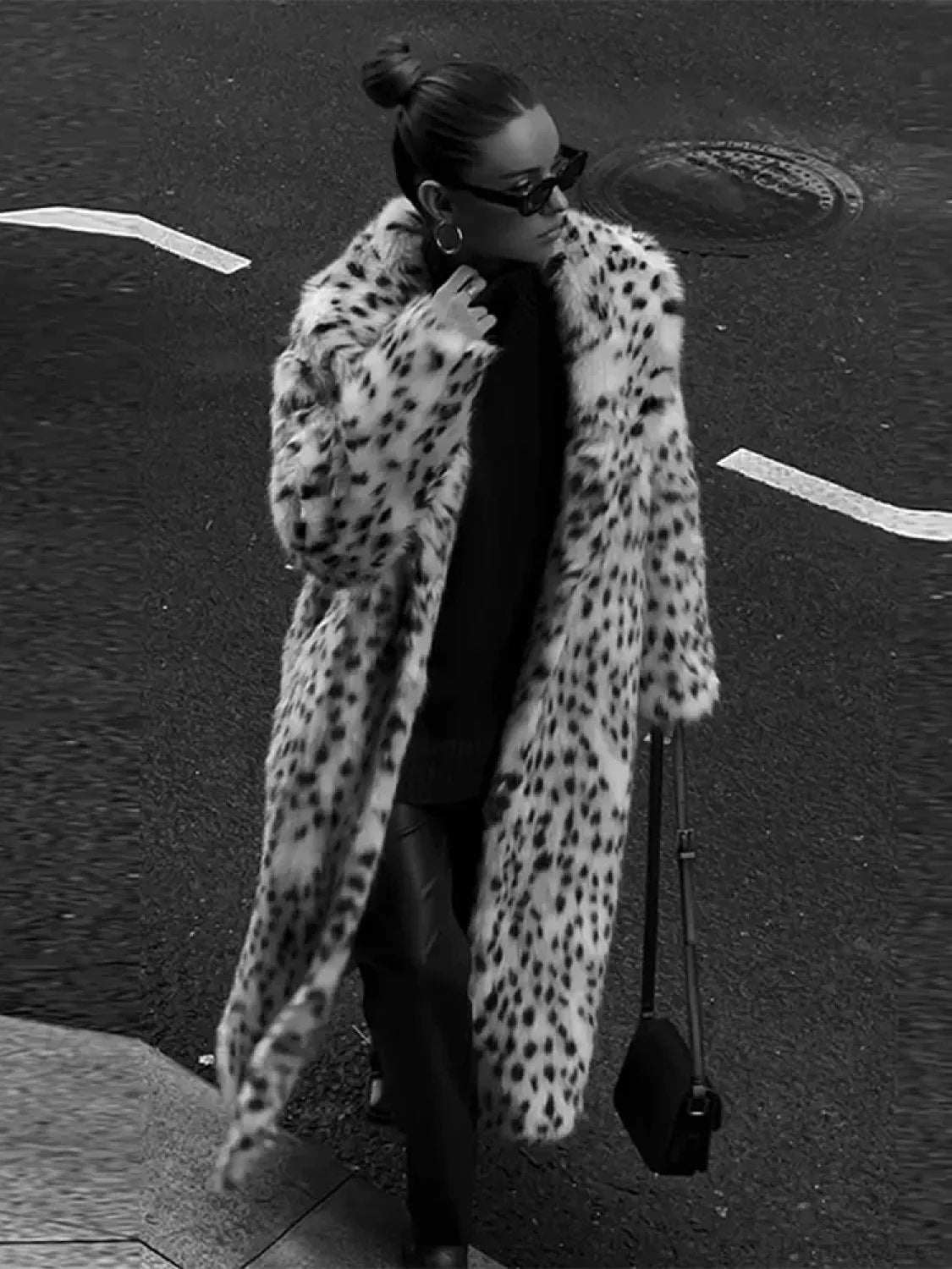 Lace-up Grey Woolen High Collar Overcoat