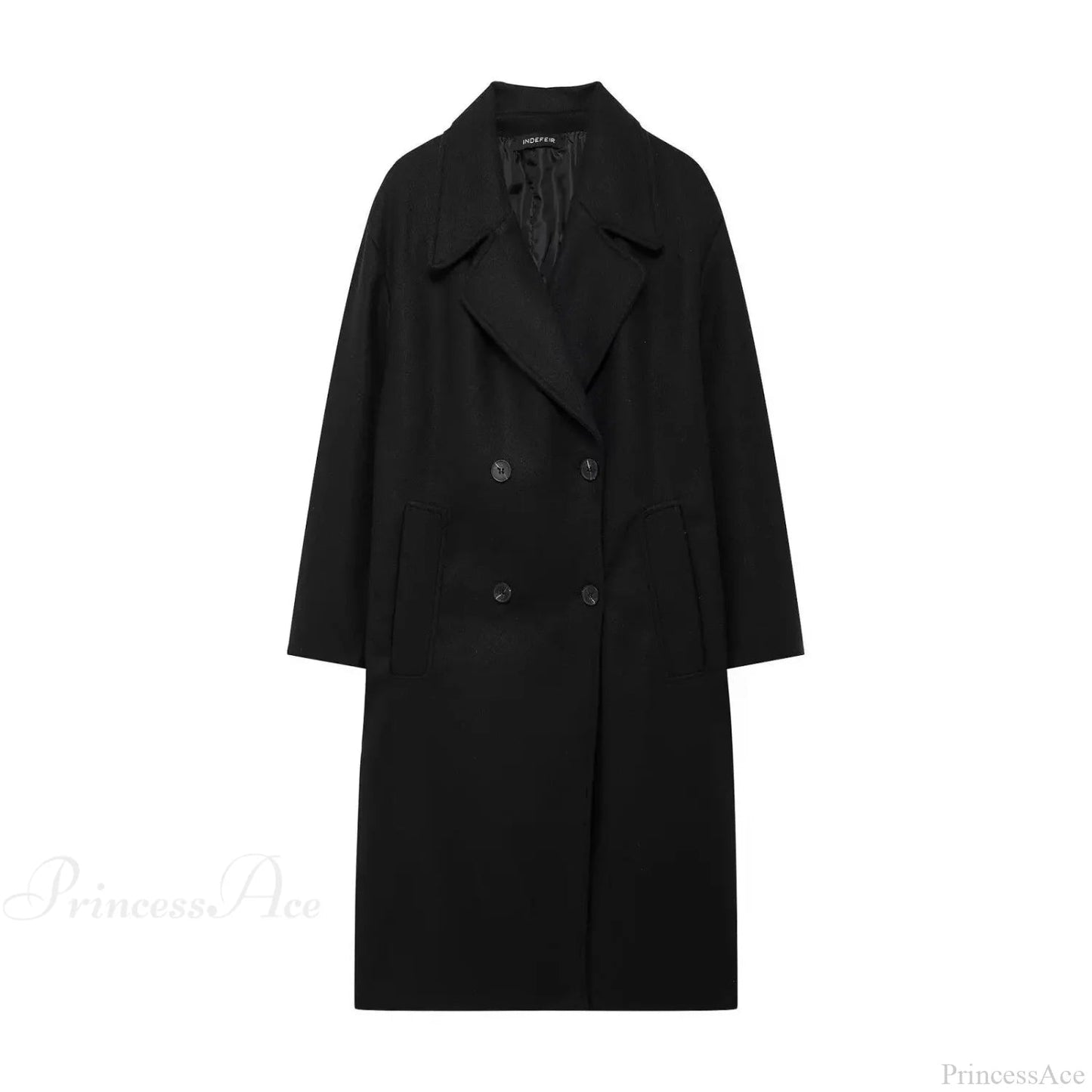 Lace-up Mao Collar Big Lapel Overcoat