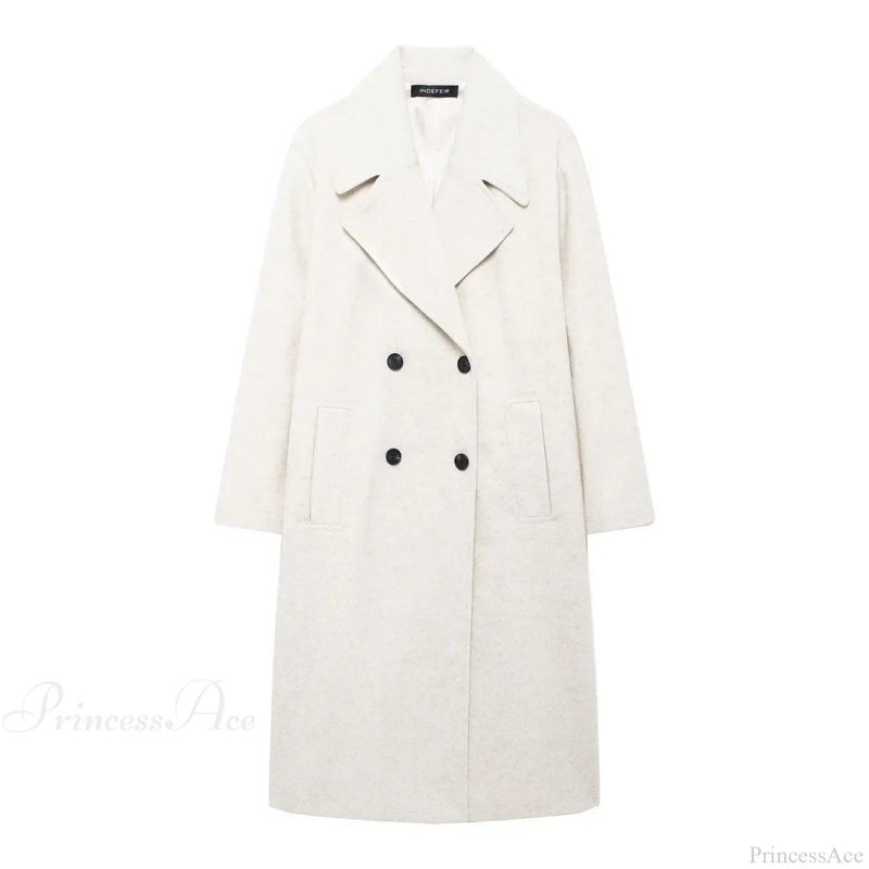 Lace-up Mao Collar Big Lapel Overcoat