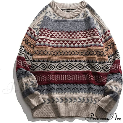 Autumn/winter Retro Striped Sweater
