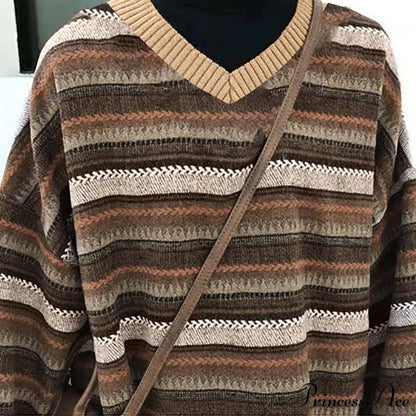 Autumn/winter Retro Striped Sweater
