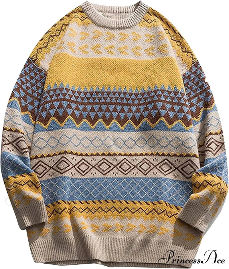 Autumn/winter Retro Striped Sweater