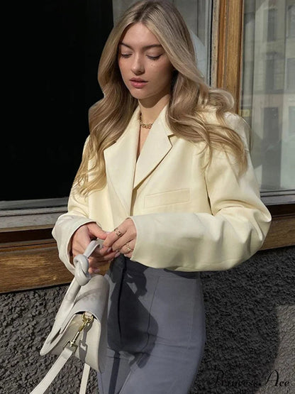 Slim Cropped Blazer Coat
