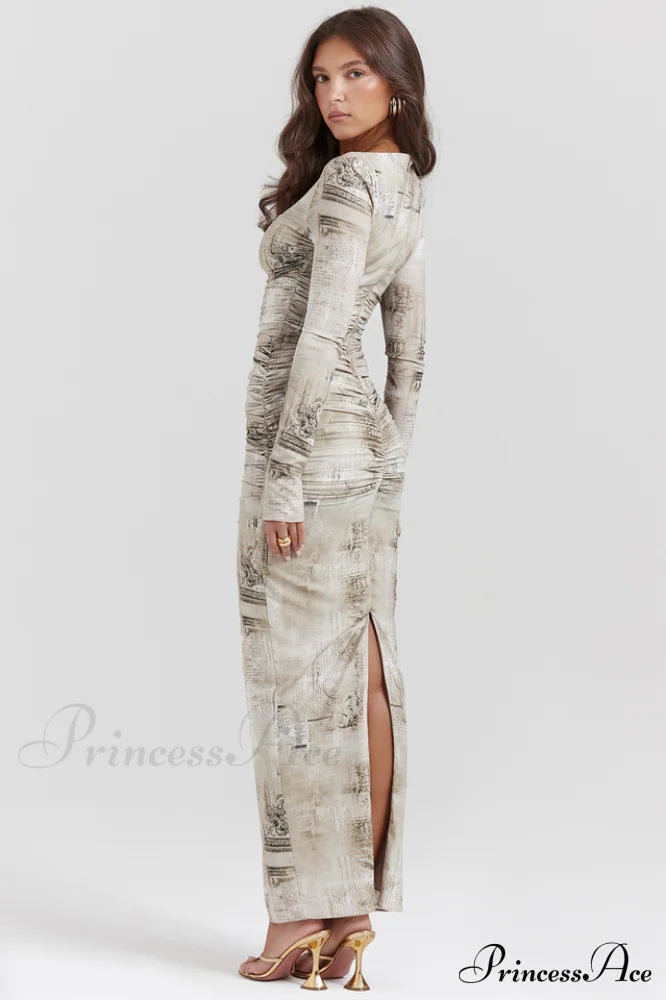 Lanetta Feminine Stylish Printed Maxi Dress