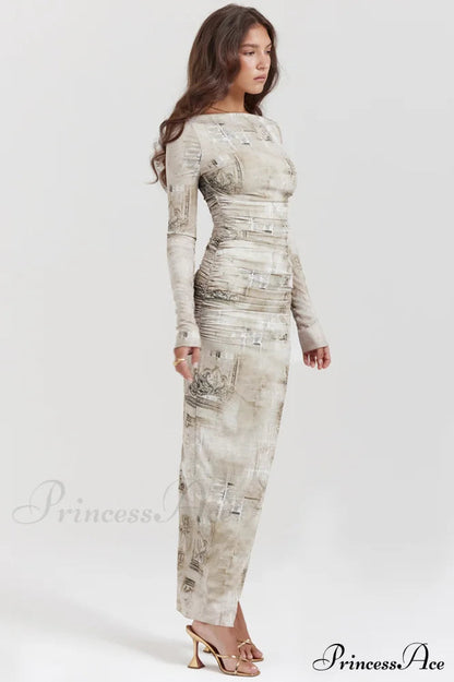 Lanetta Feminine Stylish Printed Maxi Dress