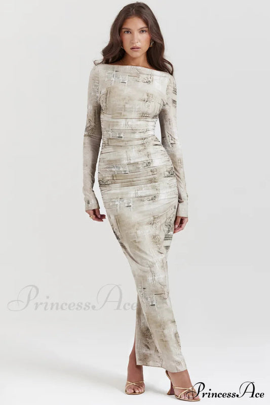 Lanetta Feminine Stylish Printed Maxi Dress
